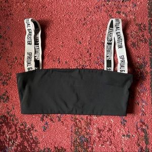 Spiritual Gangster Logo Bandeau Active Bra